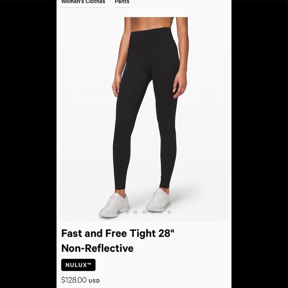 Lululemon Fast and Free Tight 28” Non-Reflective - Picture 5 of 6